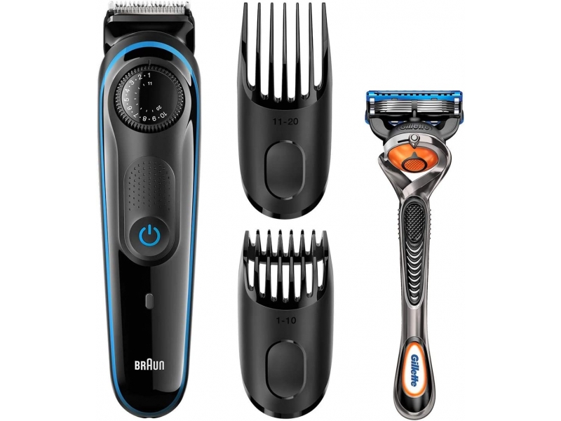 Braun BT3940 rasoio elettrico Trimmer Nero, Blu