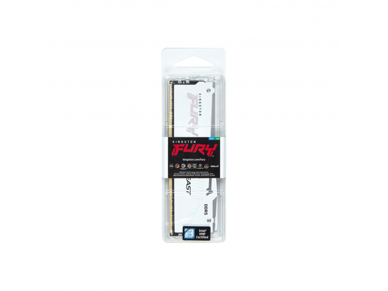 Kingston Technology FURY Beast 32 GB 5200 MT/s DDR5 CL40 DIMM White RGB XMP