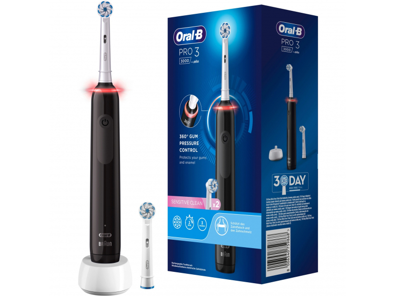 Oral-B Pro 3 3000 Sensitive Clean Nero