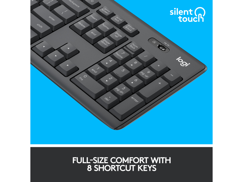 MK295 Silent Wireless Keyboard and Mouse Combo - QWERTY US