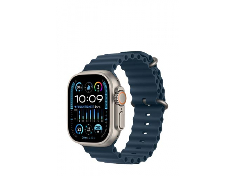 Apple Watch Ultra 2 (GPS Cellular) cassa in titanio da 49 mm, cinturino blu oceano