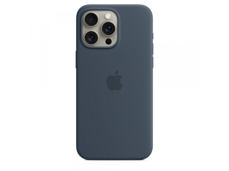 iPhone 15 Pro Max Silicone Case with MagSafe - Storm Blue