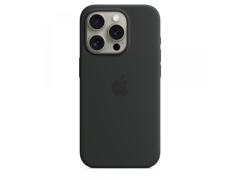 iPhone 15 Pro Silicone Case with MagSafe - Black