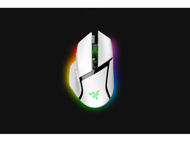 Razer Basilisk V3 Pro mouse Gaming Mano destra RF Wireless + Bluetooth + USB Type-C Ottico 30000 DPI (Basilisk V3 Pro - White)