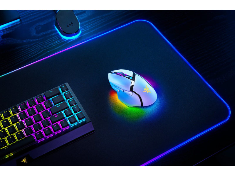 Razer Basilisk V3 Pro mouse Gaming Mano destra RF Wireless + Bluetooth + USB Type-C Ottico 30000 DPI (Basilisk V3 Pro - White)