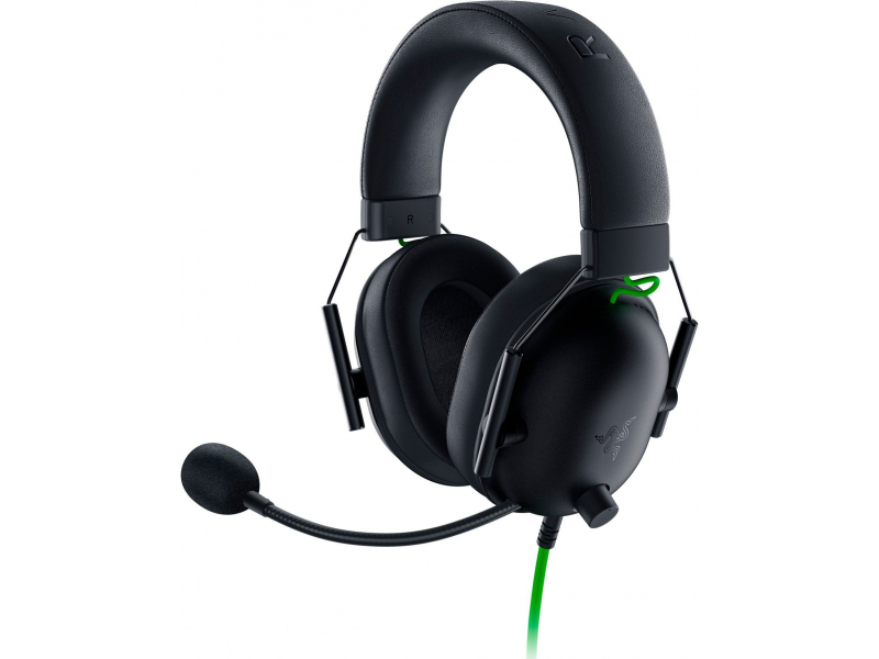 Razer Blackshark V2 X Auricolare Cablato A Padiglione Giocare Nero, Verde (BlackShark V2 X USB)