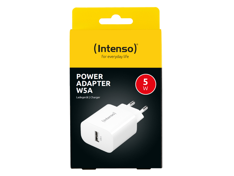 Adattatore di alimentazione Intenso W5A 1x USB-A 5W Bianco 7800512