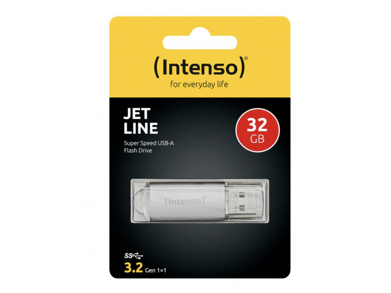 Chiavetta USB Intenso Jet Line Alluminio 32GB 3.2 Gen 1x1 Argento 3541480