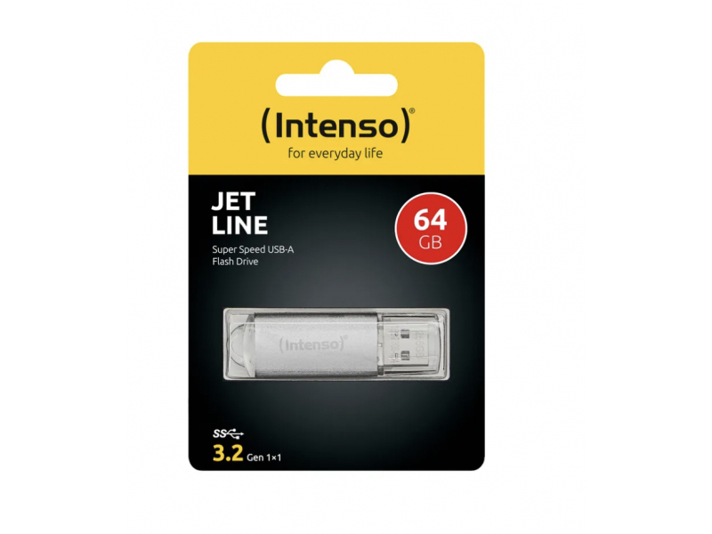 Chiavetta USB Intenso Jet Line Alluminio 64GB 3.2 Gen 1x1 Argento 3541490