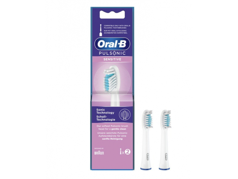 Oral-B Sensitive 80334588 testina per spazzolino 2 pz Bianco