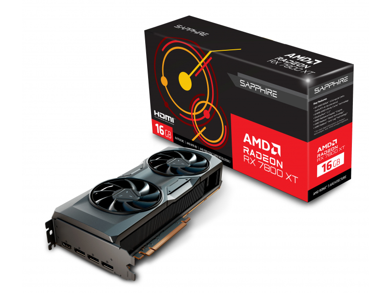 Sapphire Radeon RX 7800 XT AMD 16 GB GDDR6 (Sapphire VGA 16GB RX7800XT GAMING MBA HDMI/3xDP RADEON RX7800 XT GAMING GRAPHICS CA