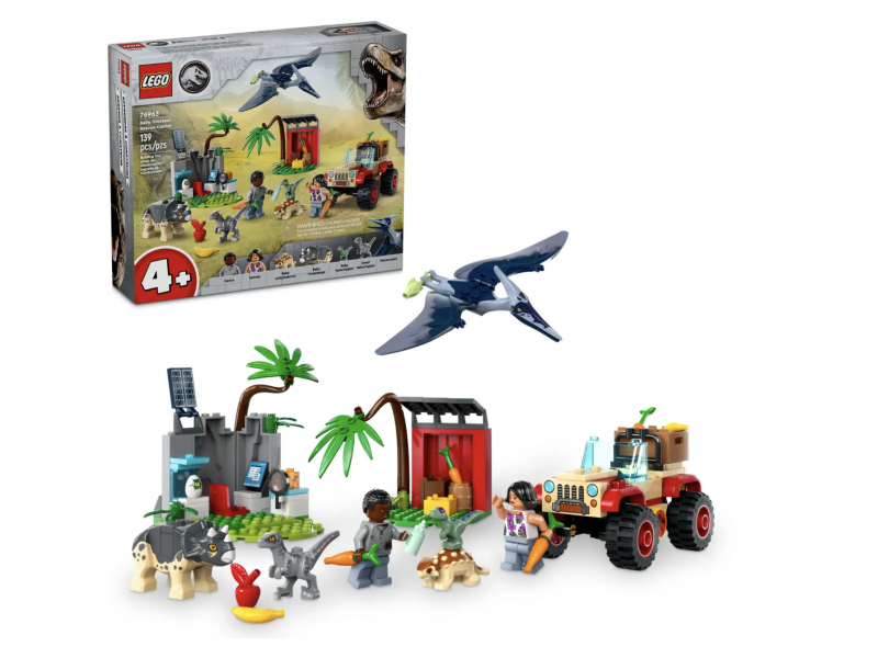 LEGO® Jurassic World™ 76963 Centro di salvataggio per cuccioli di dinosauro