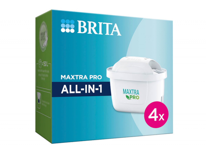 Filtro per acqua da tavolo BRITA Maxtra Pro, confezione da 4 cartucce filtranti