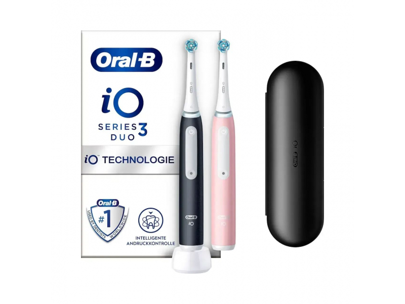 Spazzolino elettrico Braun Oral-B iO Series 3n Nero opaco/Rosa cipria