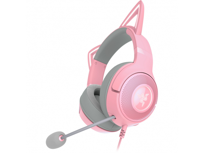 Razer Kraken Kitty V2 - Quartz ed. Cuffia Cablata a padiglione Rosa (RAZER KRAKEN KITTY V2 HEADSET QUARTZ)