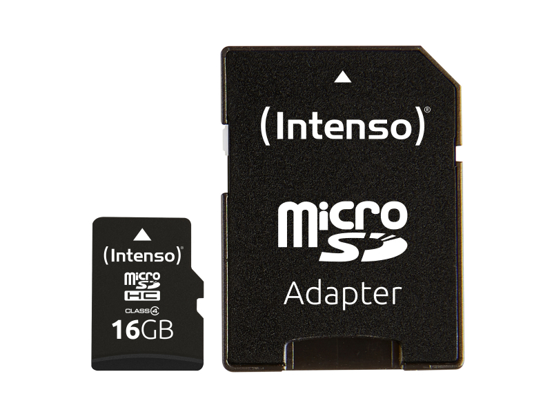 MicroSDHC 16GB Intenso Adattatore CL4 Blister