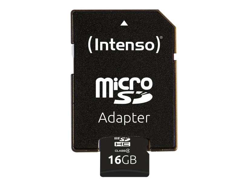 MicroSDHC 16GB Intenso Adattatore CL4 Blister