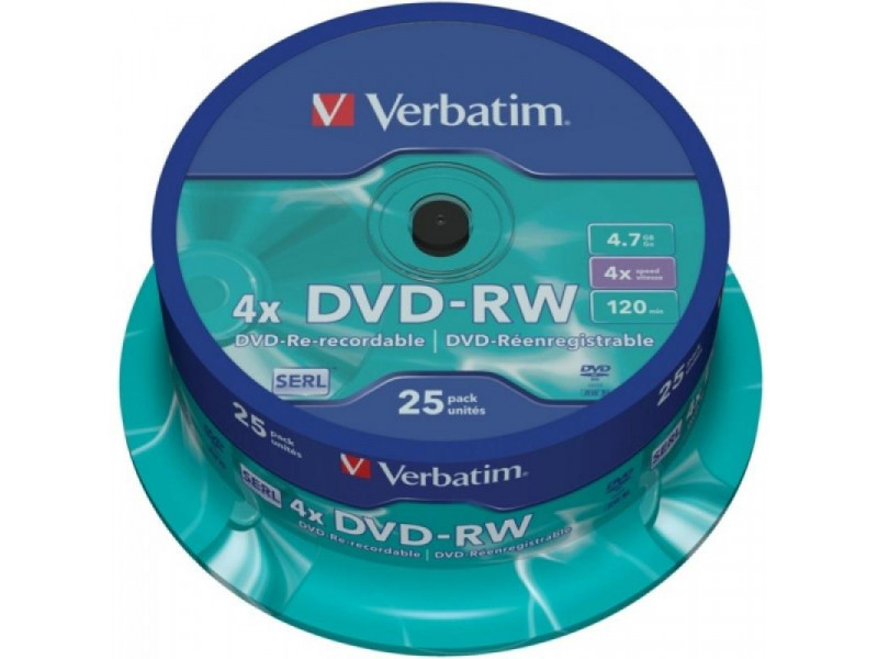 VERBATIM DVD-RW SERL 4.7GB 4X SP25