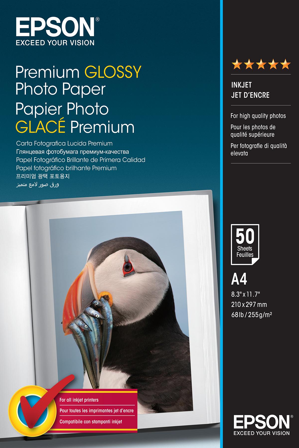 Epson Premium Glossy Photo Paper - A4 - 50 Fogli