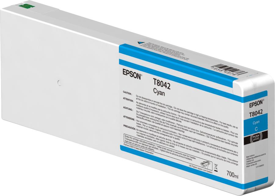 Epson Singlepack Cyan T804200 UltraChrome HDX/HD 700ml (Epson T804200 - cyan - original - blk)