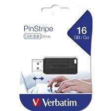 VERBATIM PENDRIVE PINSTRIPE 16GB USB 2.0 49063