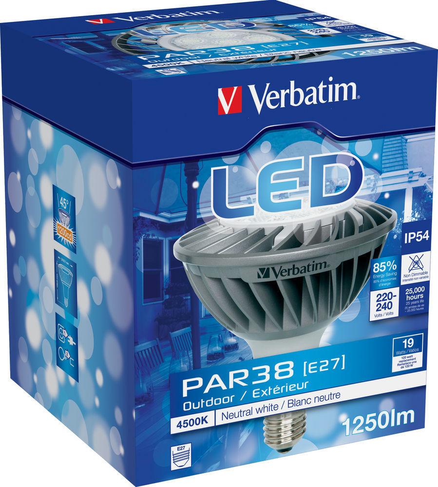 Verbatim PAR38 lampada LED 19 W E27 (Verbatim LED OUTDOOR PAR38 E27 18.5W 4500K 1250lm)