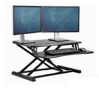 Fellowes Corsivo 17 kg Nero (Fellowes 8091001 Corsivo Sit-Stand Workstation)