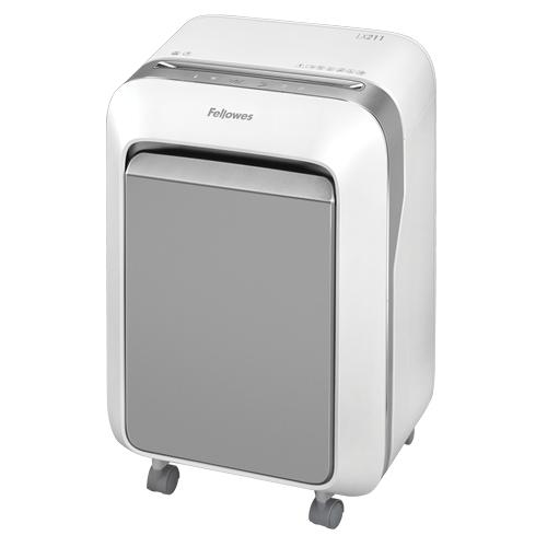 Fellowes LX Series Powershred LX21 distruggi documenti Taglio a frammenti Grigio, Bianco (Fellowes Powershred LX211 Micro Cut S