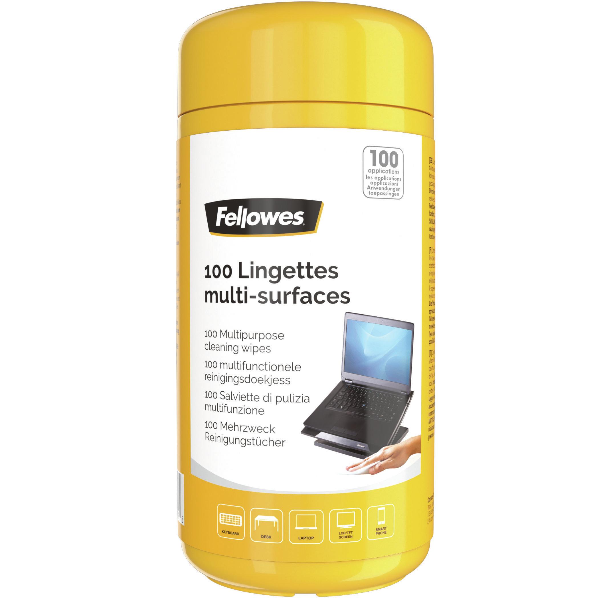 Fellowes 8562802 Multi Purpose Cleaning Wipes