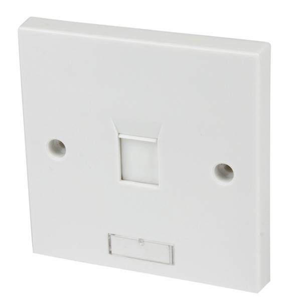 StarTech.com PLATE1WHUK cassetta di scarico Bianco (Startech.com Single Gang RJ45 Faceplate - Universal UK Keystone Wall Plate