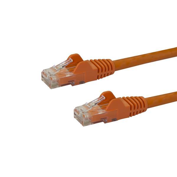 StarTech.com N6PATC10MOR cavo di rete Arancione 10 m Cat6 U/UTP [UTP] (10M CAT 6 ORANGE SNAGLESS - GIGABIT ETHERNET PATCH CABLE)