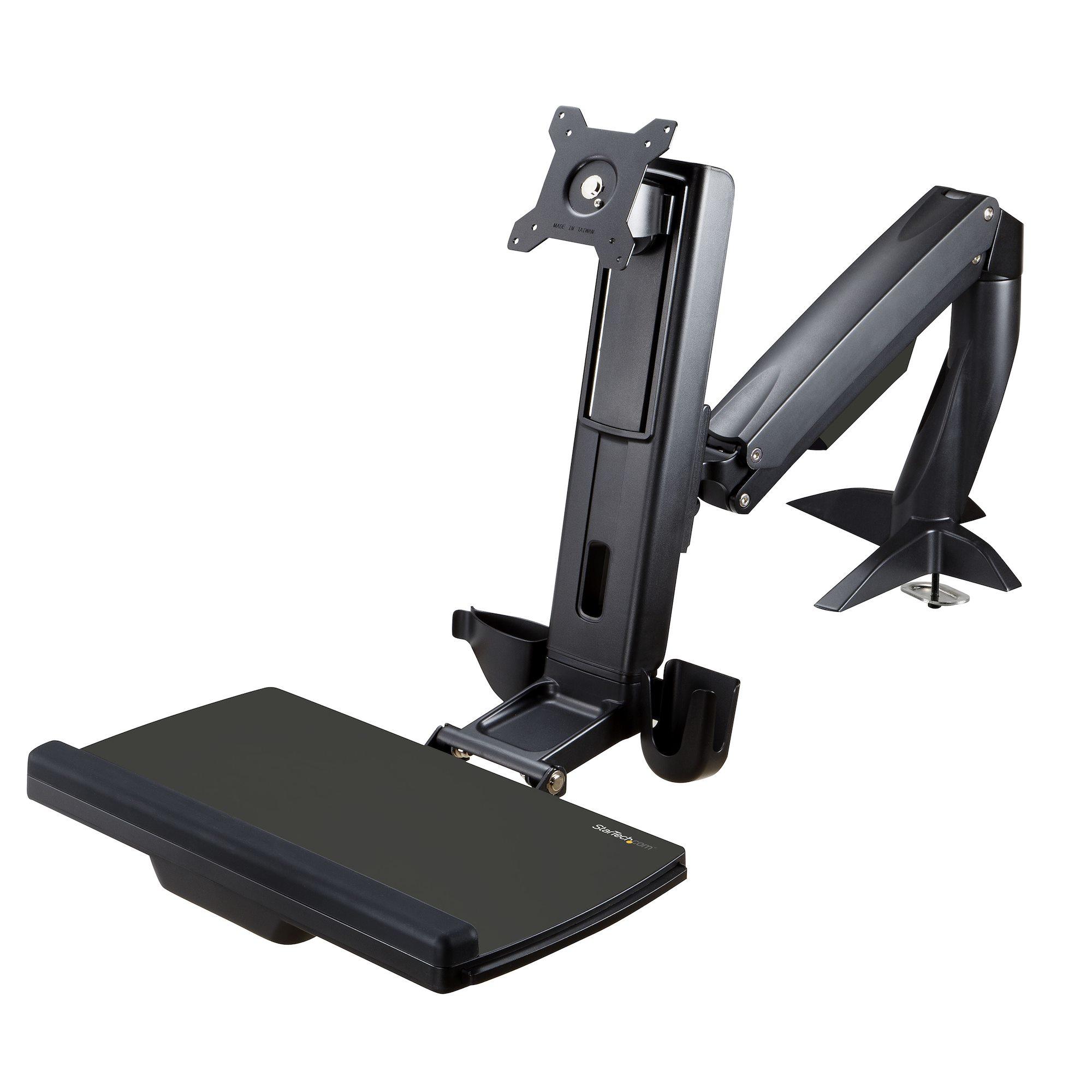 StarTech.com Braccio regolabile da scrivania per postazione di lavoro Sit-Stand per un singolo display 27 con montaggio VESA -