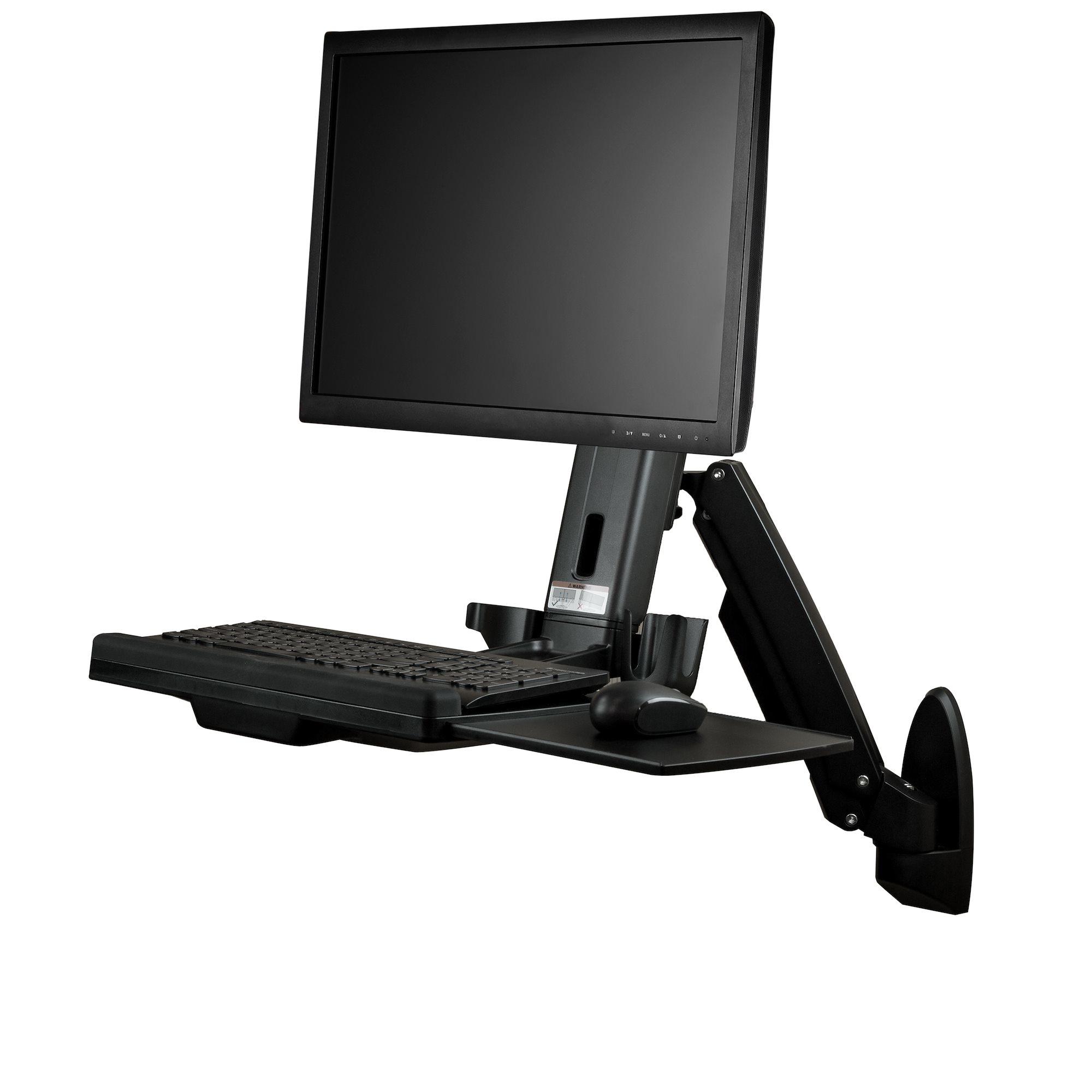 StarTech.com Stazione di Lavoro Sit Stand montabile a Parete - Single Monitor (WALL MOUNTED SIT STAND DESK FOR - ONE MONITOR UP