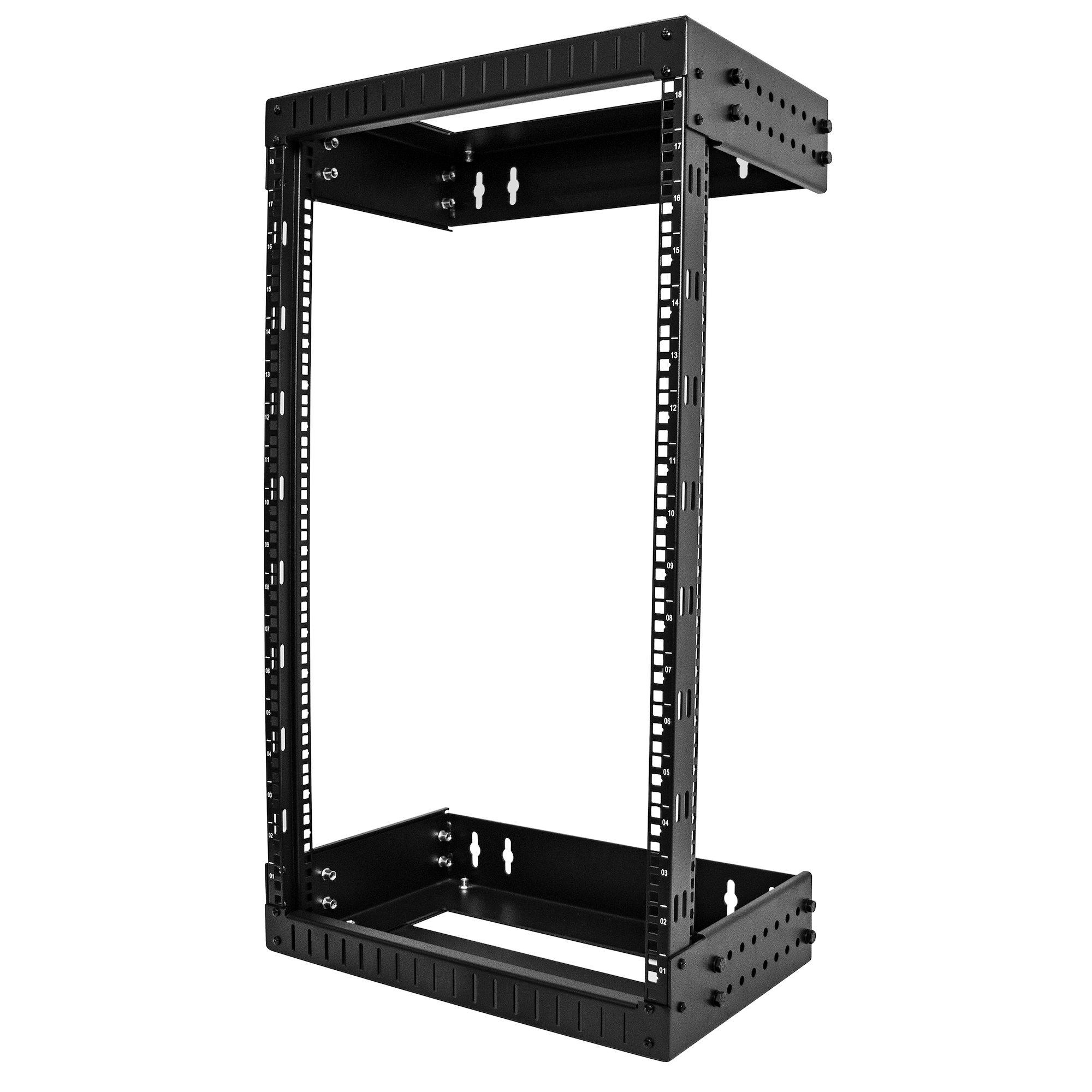 StarTech.com Armadio Rack a Muro 19 18U - Armadio di rete/Quadro rack 19 pollici a profondit regolabile 30-50cm - Resistente S