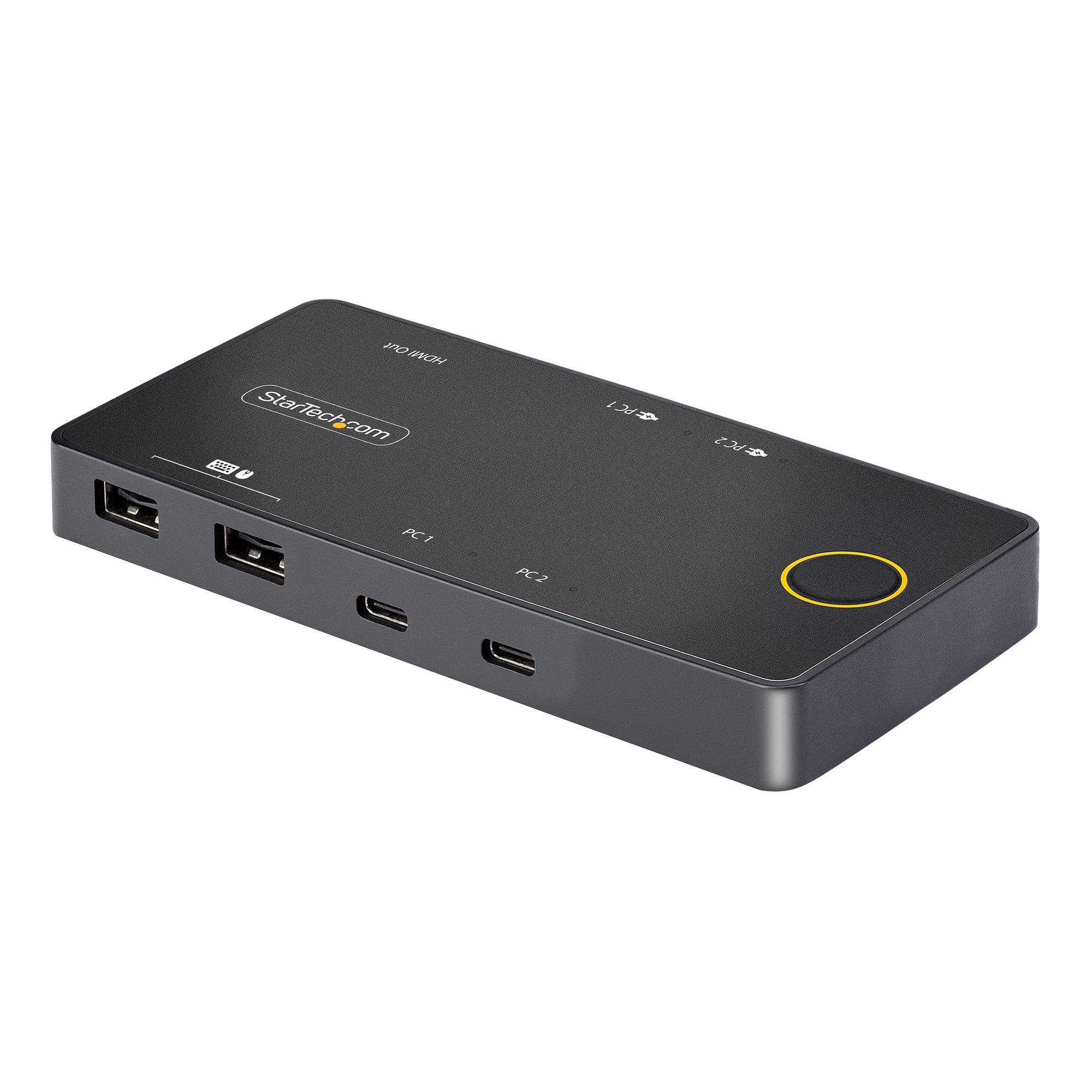 StarTech.com C2-H46-UC2-PD-KVM switch per keyboard-video-mouse kvm Nero (USB-C KVM SWITCH 4K 60HZ -DUAL - 100W PD PASS-THROUGH)