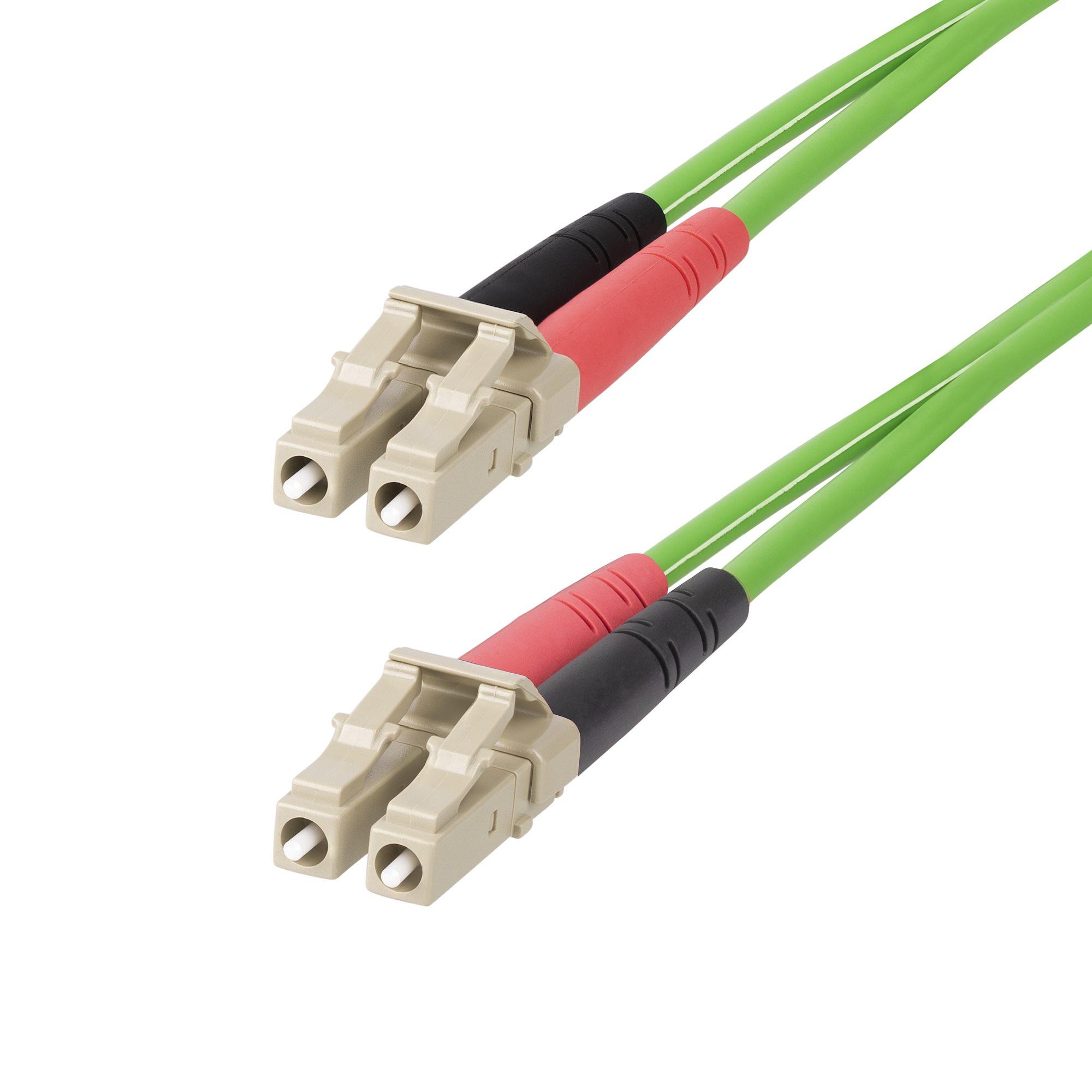 StarTech.com Cavo in Fibra Ottica Multimodale da LC a LC UPC OM5 da 2m Cavo Patch Duplex LOMMF 50/125m VCSEL 40G/100G Insensibi