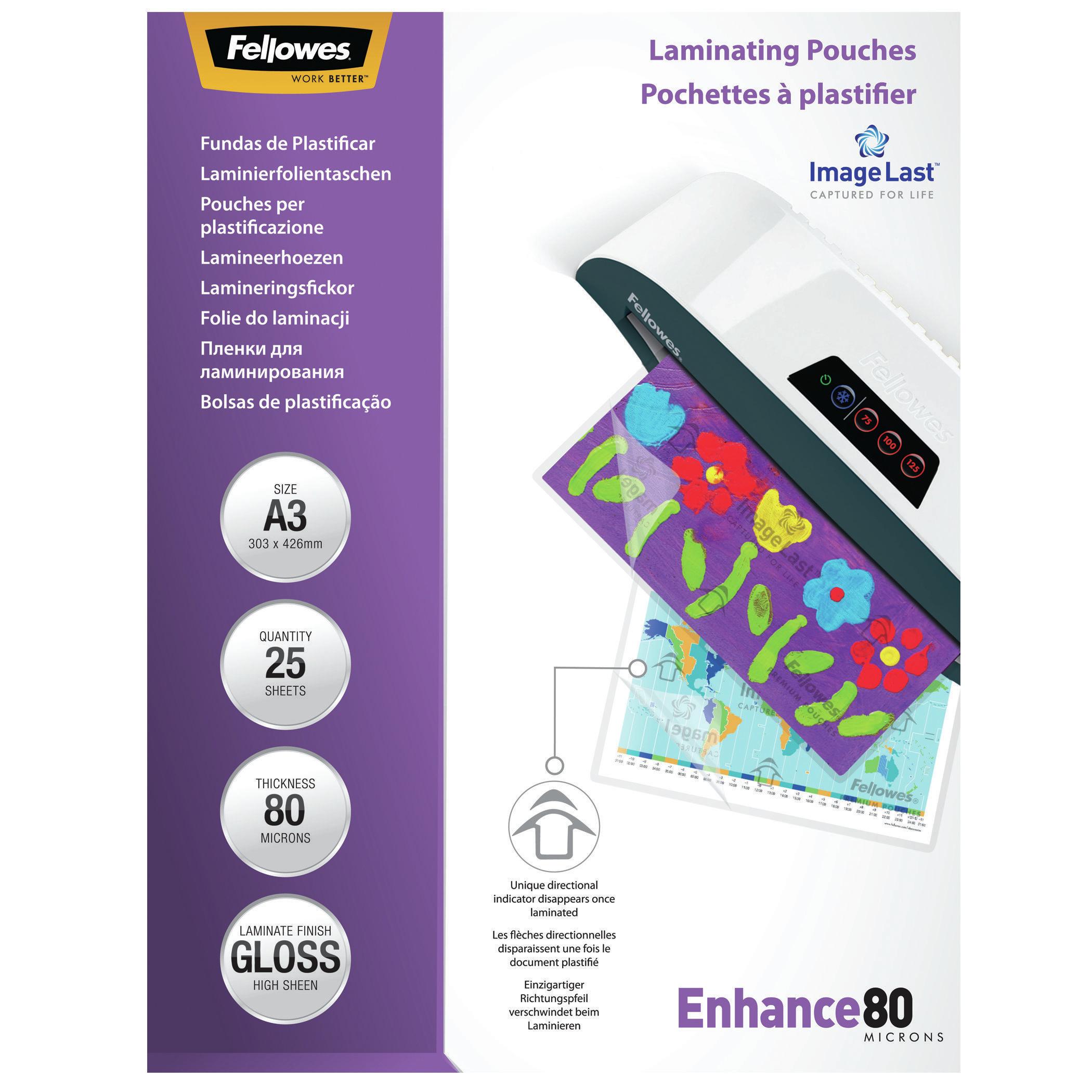 FELLOWES IL POCHETTES A3 80 MICRONS X 25