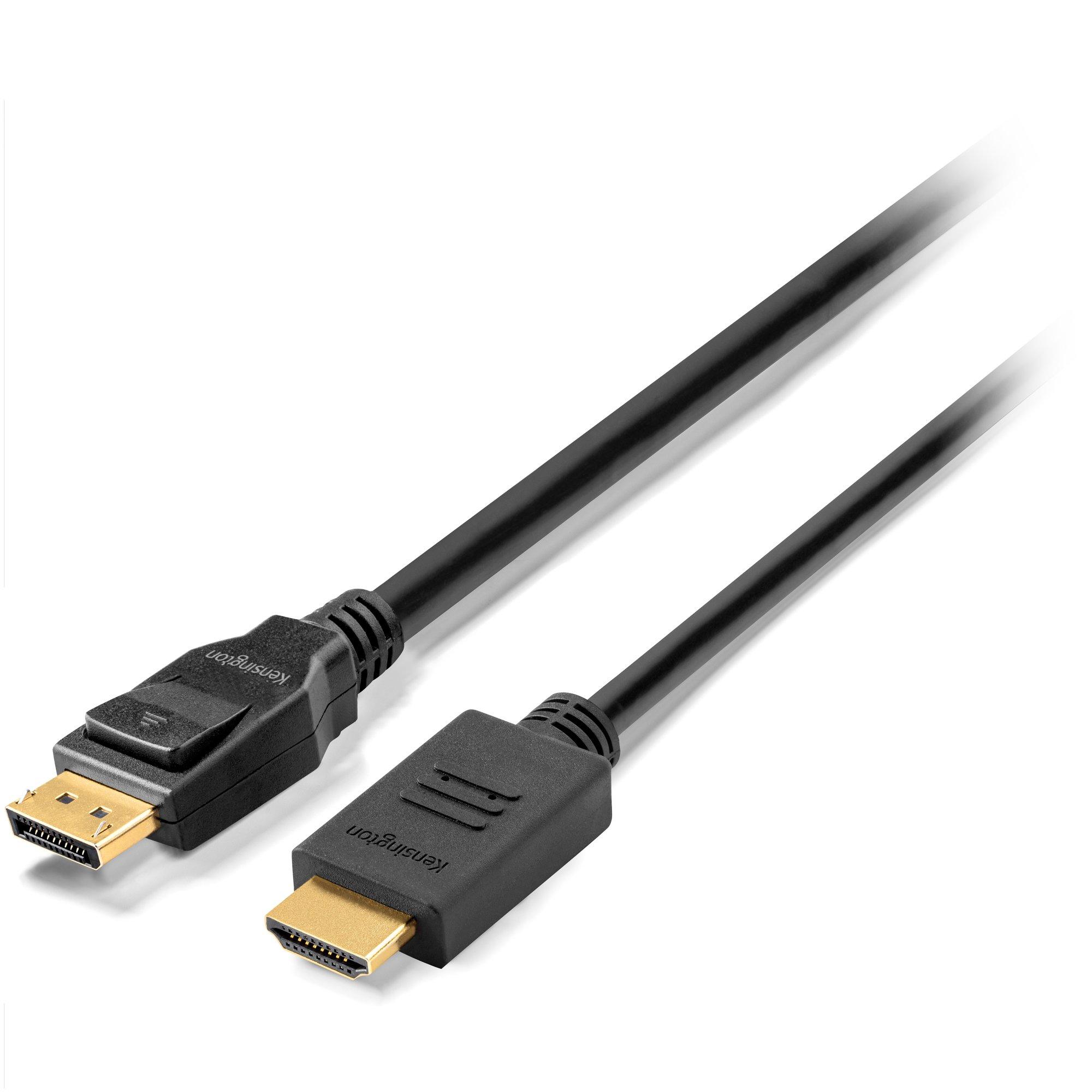 Kensington Cavo da DisplayPort 1.2 (M) a HDMI (M) unidirezionale passivo, 1,8 m