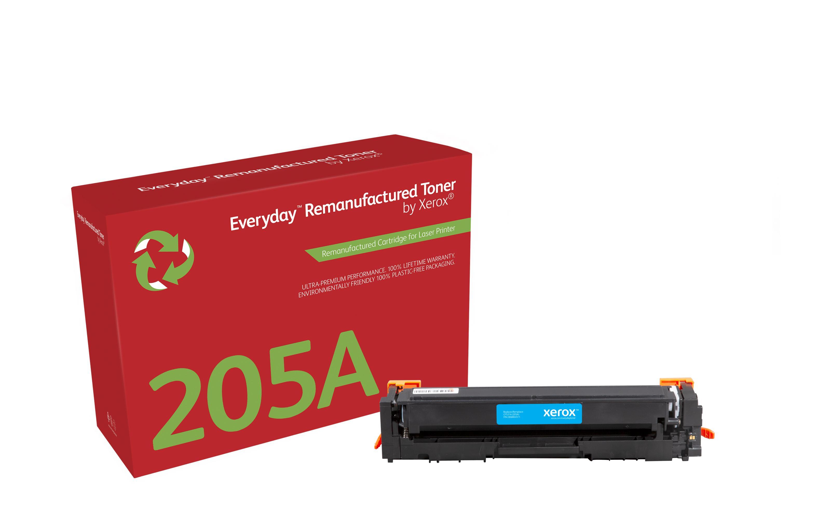 Xerox Cyan Toner cartridge equivalent to HP 205A (CF531A) for use in HP Color LaserJet Pro MFP M180 M181