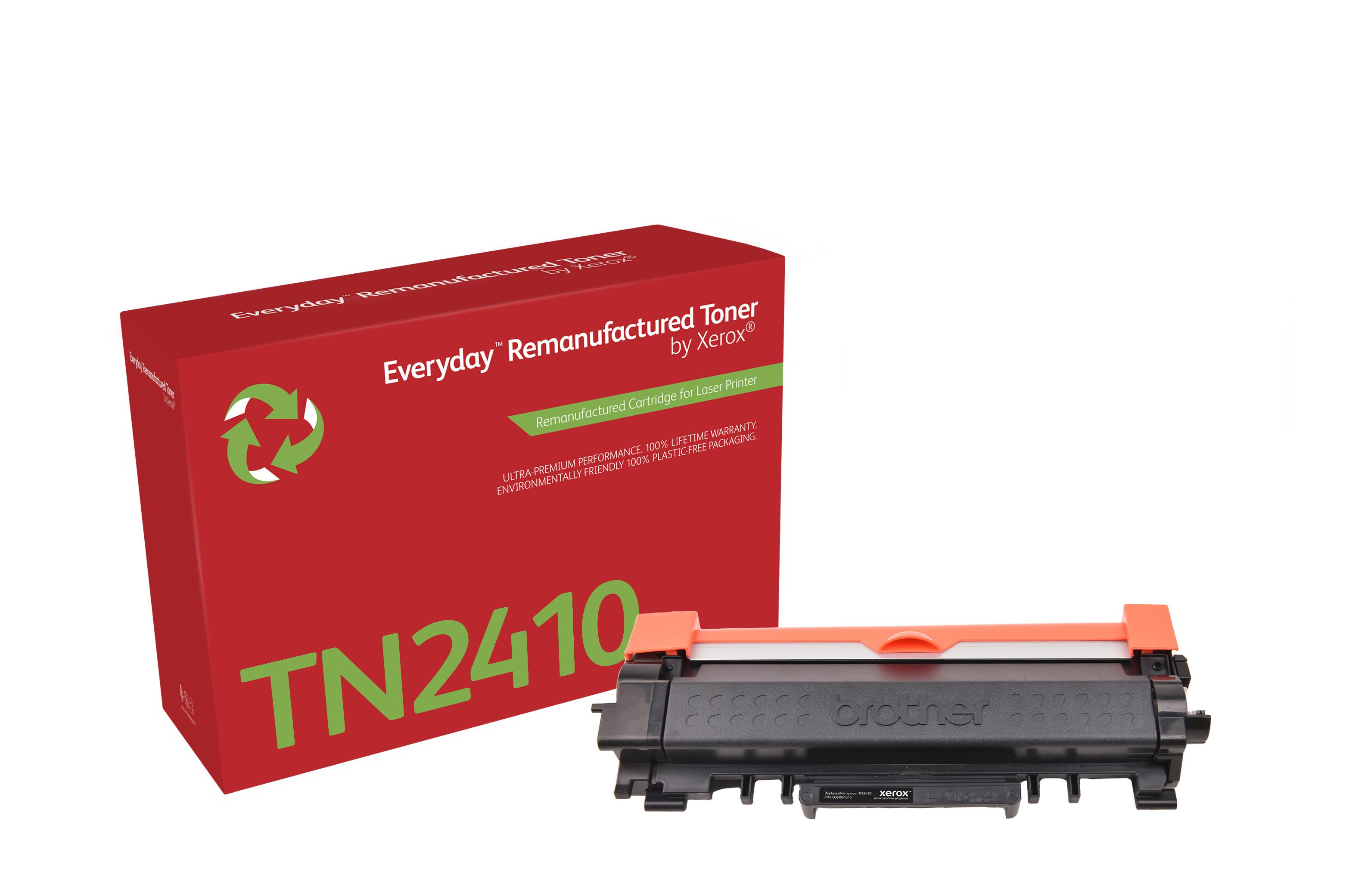 Xerox Black Toner Cartridge equivalent to Brother TN2410 for use in: Brother HL-L2310, L2350, L2370, L2375, DCP-L2510, L2530, L