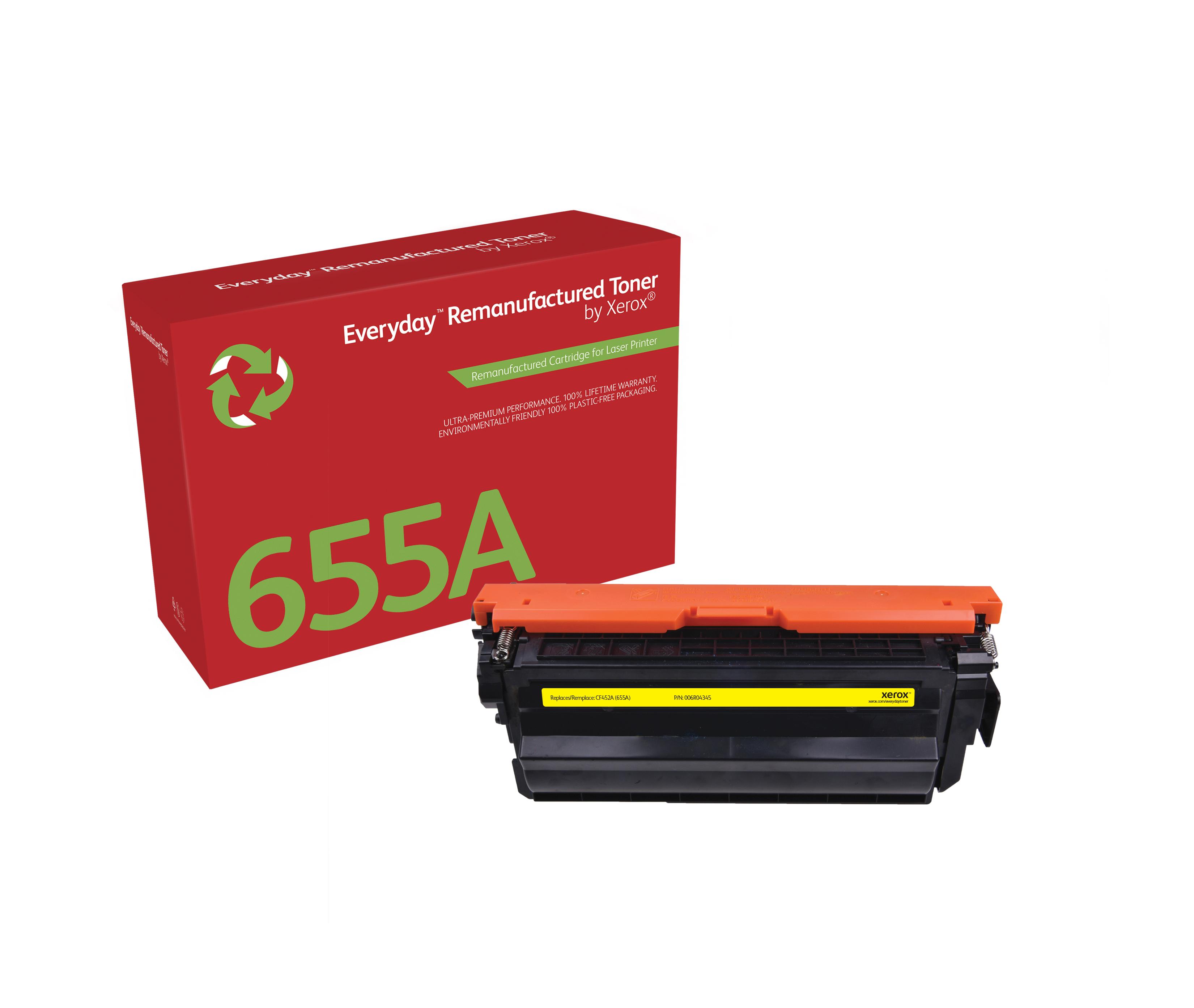 Everyday Rigenerato Toner rigenerato Everyday di Xerox Giallo compatibile con HP 655A CF452A Capacit standard (EVERYDAY YELLOW