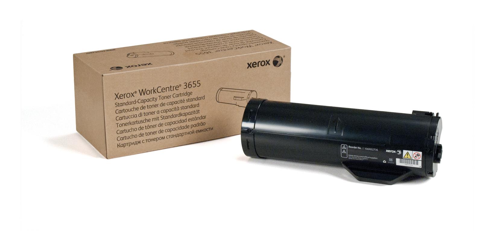 Xerox Cartuccia toner Nero a Capacità standard da 6100 Pagine per WorkCentre 3655/3655i (106R02736)