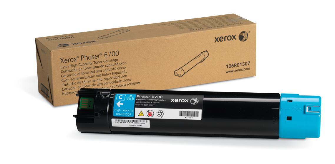 Xerox Cartuccia toner Ciano a High capacity da 12000 Pagine per Phaser 6700 (106R01507)