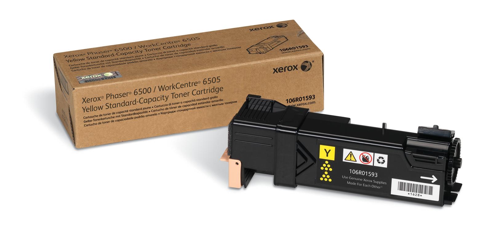 Xerox Cartuccia toner Giallo a Capacità standard da 1000 Pagine per Phaser 6500 WorkCentre 6505 (106R01593)