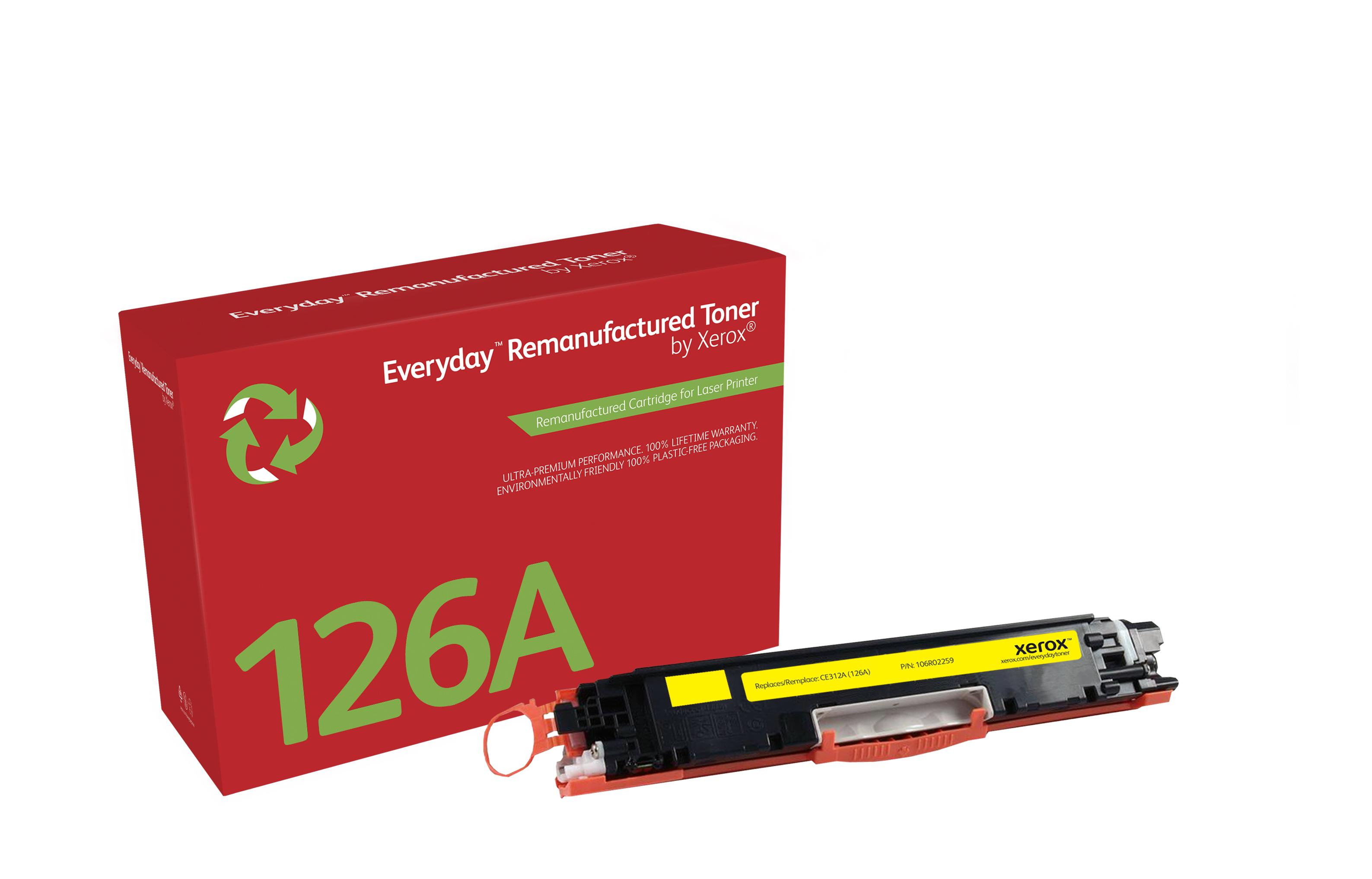 Xerox Yellow Toner Cartridge equivalent to HP 126A for use in HP CLJ Pro CP1025 CP1025NW