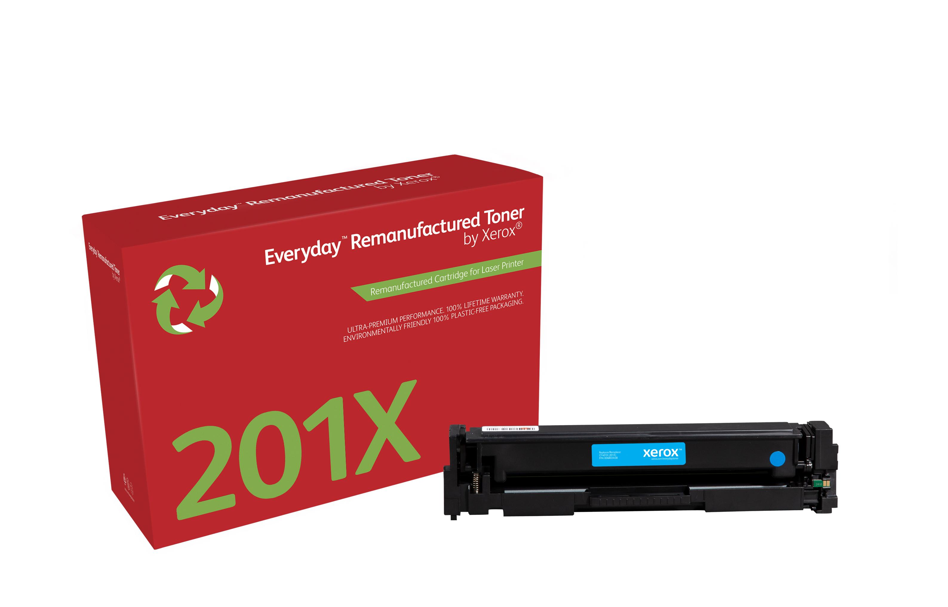 Xerox High Yield Cyan Toner Cartridge equivalent to HP 201X for use in HP Color LaserJet Pro M252 MFP M274 MFP M277 Series Xero