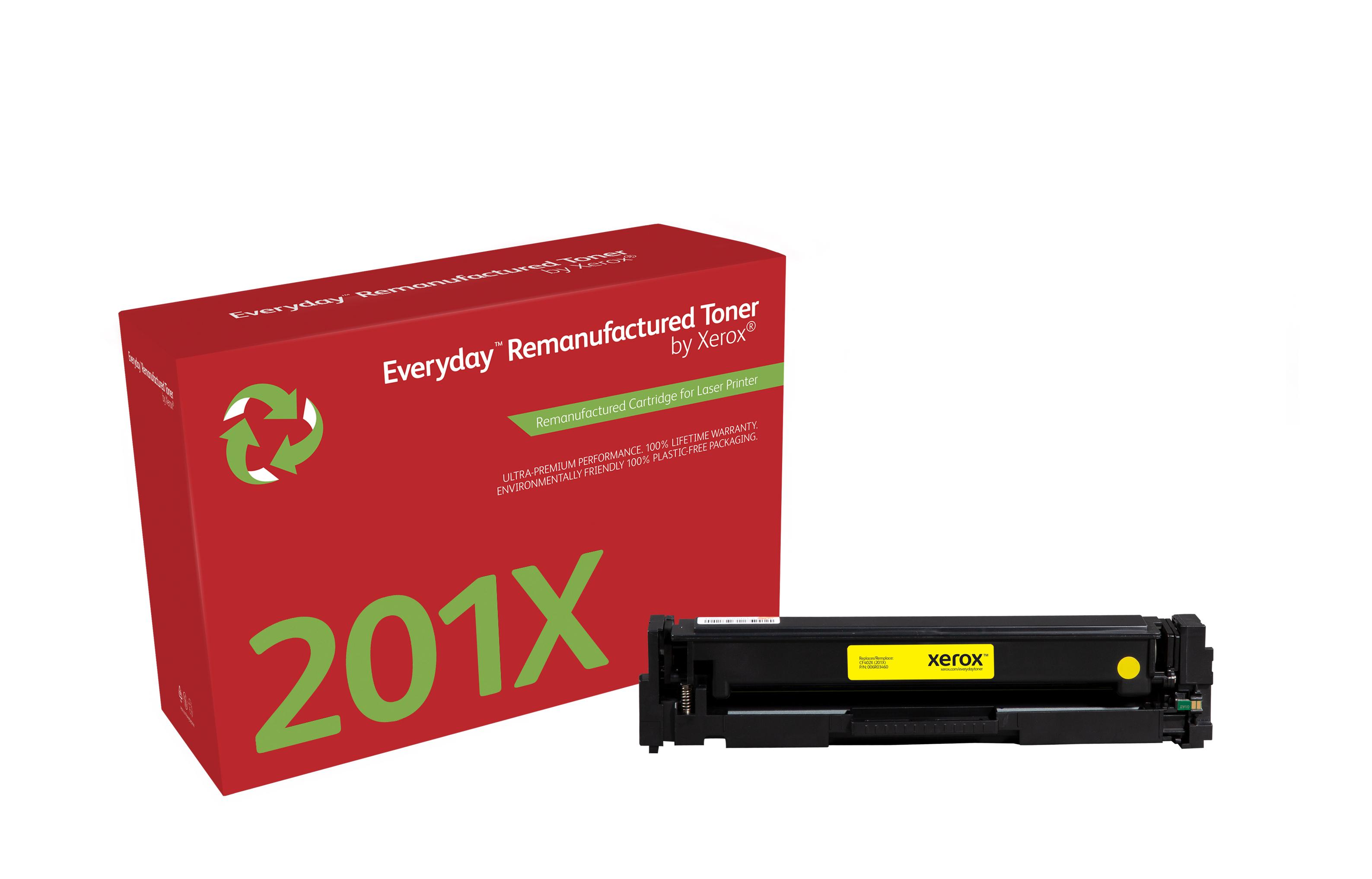 Everyday Toner rigenerato di Xerox Giallo compatibile con HP 201X CF402X High capacity (HIGH YELLOW TONER HP 201X - OEM CF402X