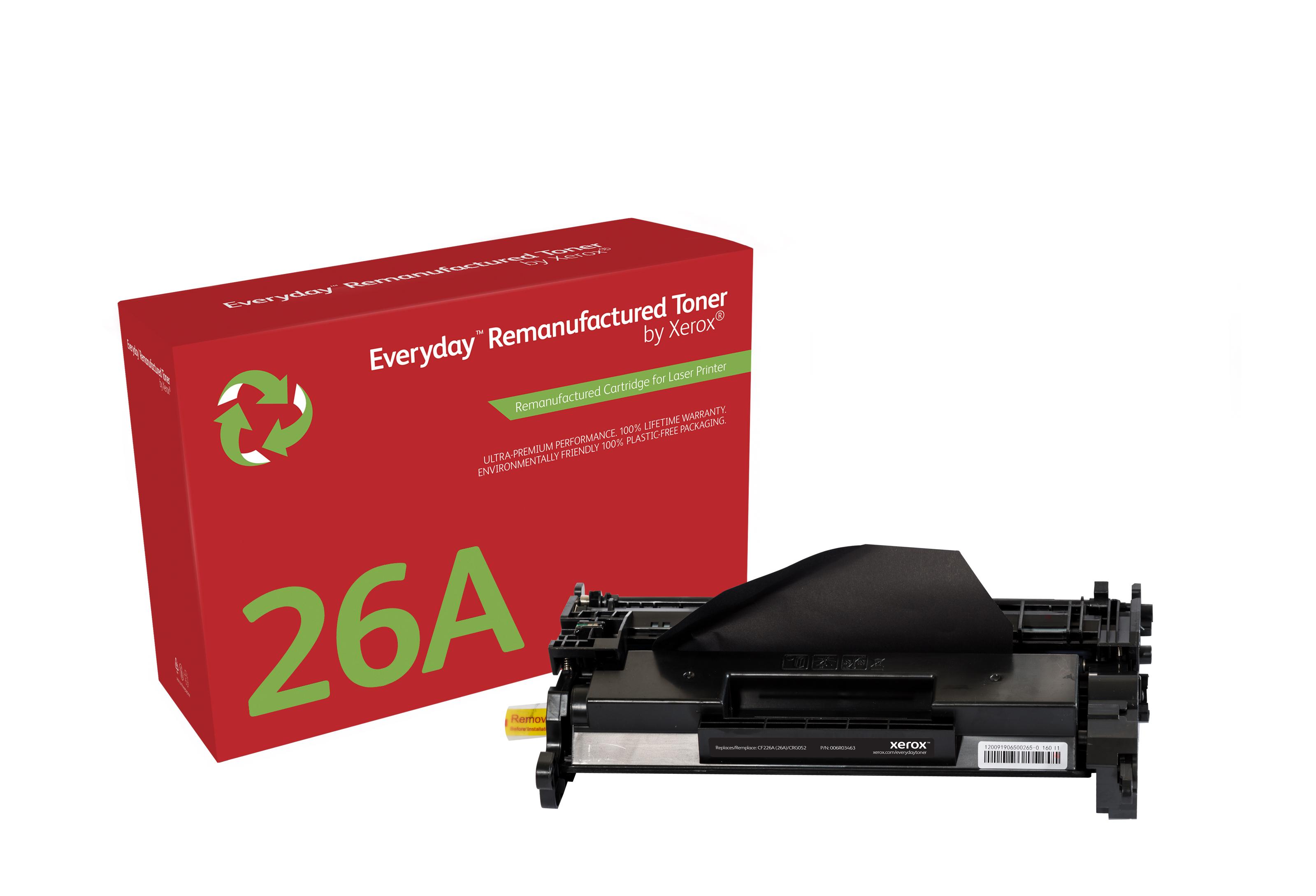 Everyday Toner rigenerato â¢ di Xerox Mono compatibile con HP 26A [CF226A], CapacitÃ standard (Xerox - Black - compatible