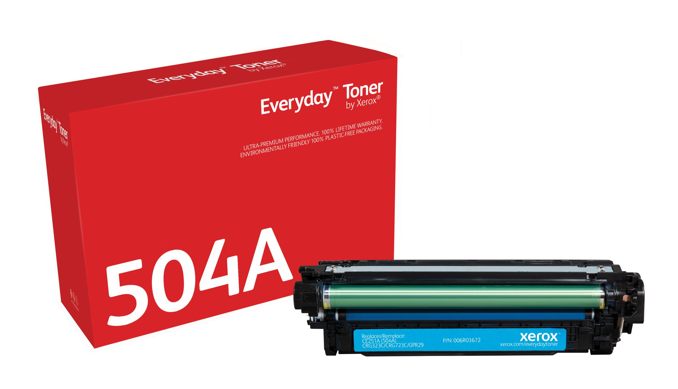 Everyday Toner di Xerox Ciano compatibile con HP 504A CE251A Capacit standard (CE251A)