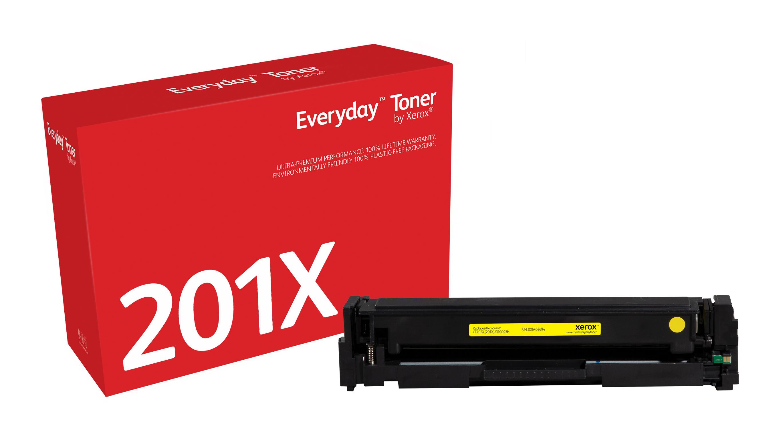 Everyday Toner di Xerox Giallo compatibile con HP 201X CF402X High capacity (HIGH YIELD YELLOW TONER - CARTRIDGE LIKE HP 201X